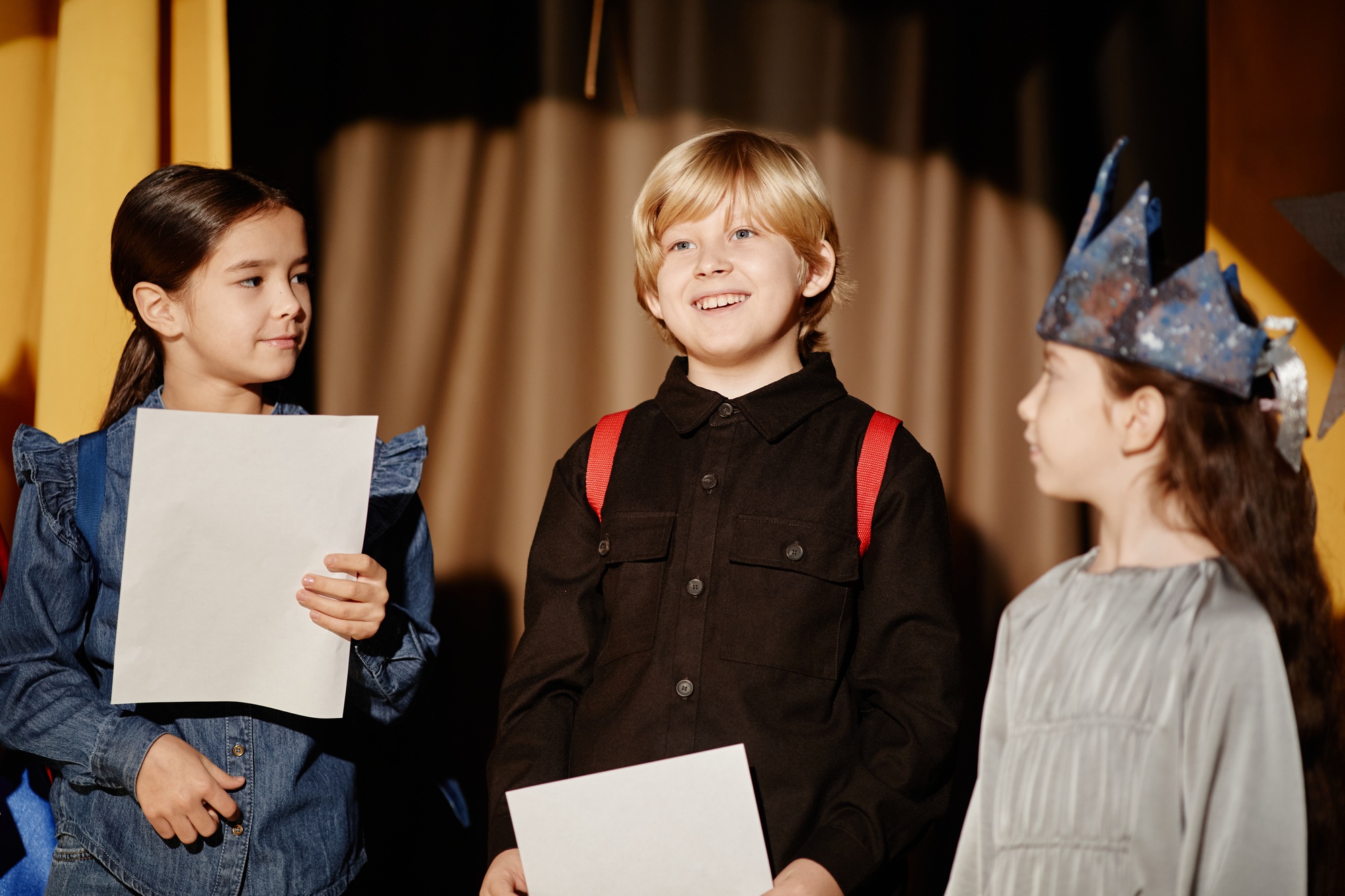 Children Participating in School Theater Performance